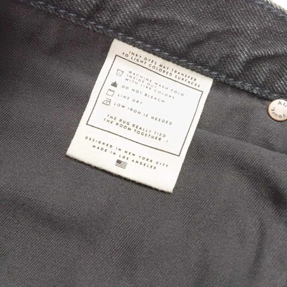 AYR Jeans Mens 34 x 32 The Normie Straight Leg Inky Black Premium Denim NWOT